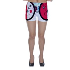 Angry Transparent Face Skinny Shorts