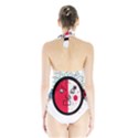 Angry transparent face Halter Swimsuit View2