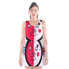 Angry Transparent Face Scoop Neck Skater Dress