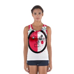 Angry Transparent Face Women s Sport Tank Top 