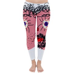 Abstract Face Winter Leggings  by Valentinaart