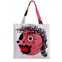 Abstract face Zipper Grocery Tote Bag View2