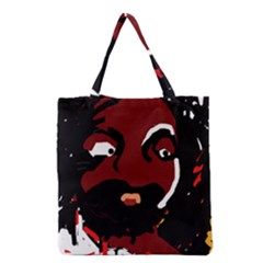 Abstract Face  Grocery Tote Bag