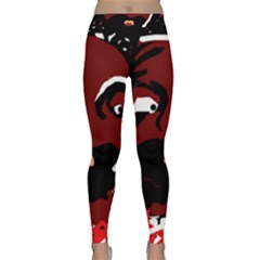 Abstract Face  Yoga Leggings 