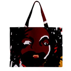 Abstract Face  Zipper Mini Tote Bag