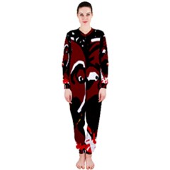 Abstract Face  Onepiece Jumpsuit (ladies) 