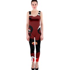 Abstract Face  Onepiece Catsuit