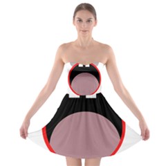 Funny Face Strapless Dresses by Valentinaart