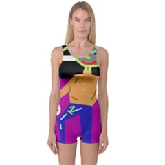 Goalkeeper One Piece Boyleg Swimsuit by Valentinaart