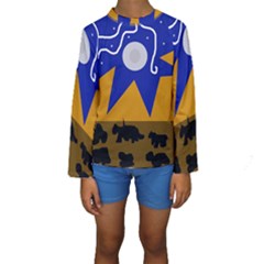 Decorative Abstraction Kid s Long Sleeve Swimwear