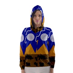 Decorative Abstraction Hooded Wind Breaker (women) by Valentinaart