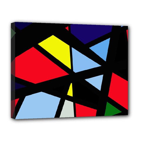 Colorful Geomeric Desing Canvas 14  X 11  by Valentinaart