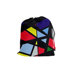 Colorful Geomeric Desing Drawstring Pouches (medium) 