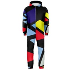 Colorful Geomeric Desing Hooded Jumpsuit (men) 