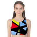 Colorful geomeric desing Tank Bikini Top View1