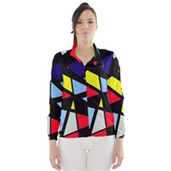 Colorful Geomeric Desing Wind Breaker (women) by Valentinaart