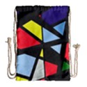 Colorful geomeric desing Drawstring Bag (Large) View1