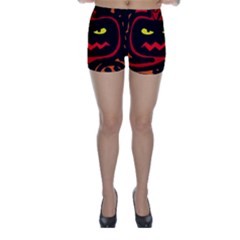 Halloween Pumpkin Skinny Shorts