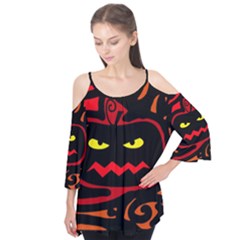 Halloween Pumpkin Flutter Tees