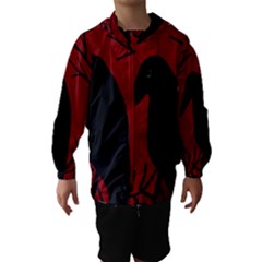 Halloween Raven - Red Hooded Wind Breaker (kids)