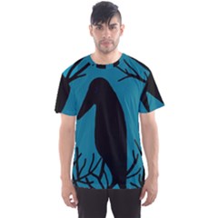 Halloween Raven - Blue Men s Sport Mesh Tee