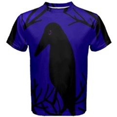 Halloween Raven - Deep Blue Men s Cotton Tee