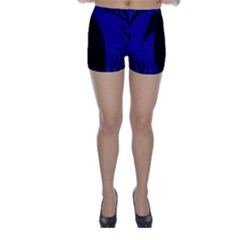 Halloween Raven - Deep Blue Skinny Shorts