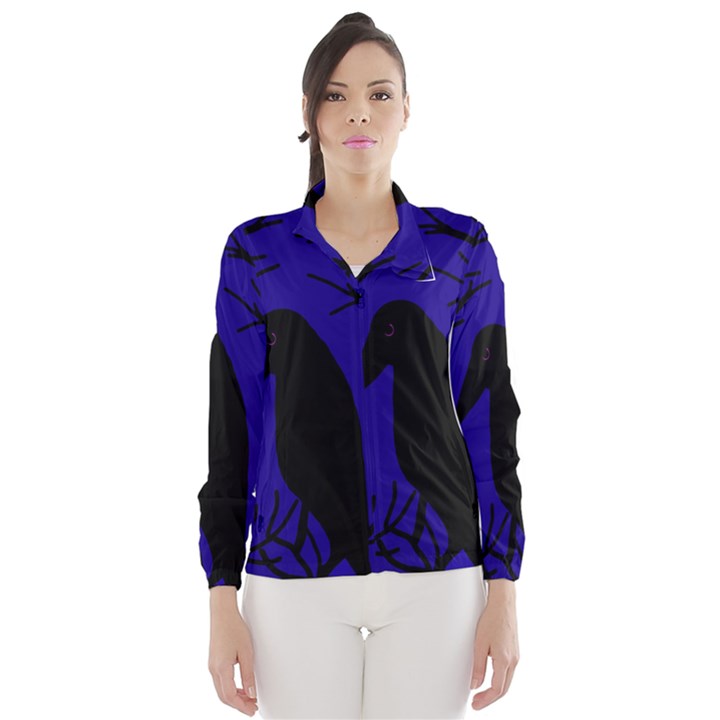 Halloween raven - deep blue Wind Breaker (Women)