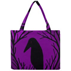 Halloween Raven - Purple Mini Tote Bag by Valentinaart