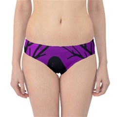 Halloween Raven - Purple Hipster Bikini Bottoms by Valentinaart