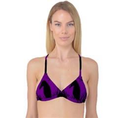 Halloween Raven - Purple Reversible Tri Bikini Top