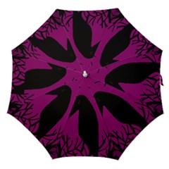 Halloween Raven - Magenta Straight Umbrellas