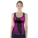 Halloween raven - magenta Racer Back Sports Top View1