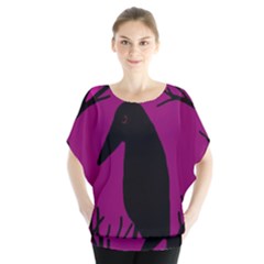 Halloween Raven - Magenta Blouse