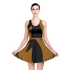 Halloween Raven - Brown Reversible Skater Dress