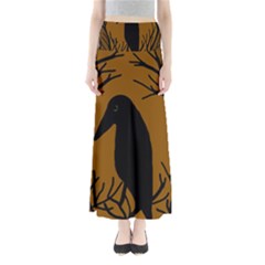 Halloween Raven - Brown Maxi Skirts