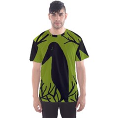 Halloween Raven - Green Men s Sport Mesh Tee