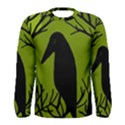 Halloween raven - green Men s Long Sleeve Tee View1