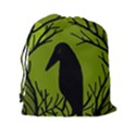 Halloween raven - green Drawstring Pouches (XXL) View2