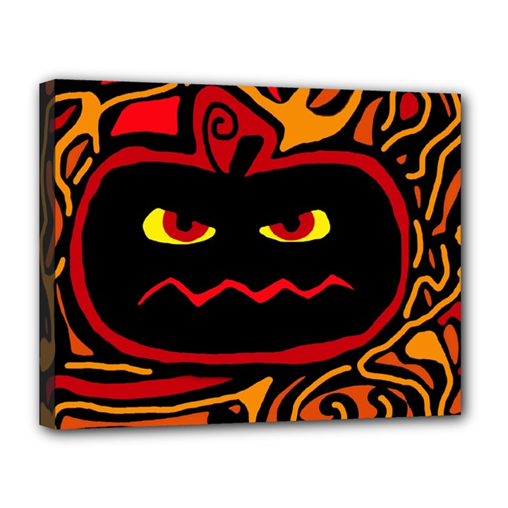 Halloween decorative pumpkin Canvas 14  x 11 