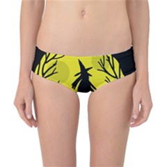 Halloween Witch - Yellow Moon Classic Bikini Bottoms by Valentinaart