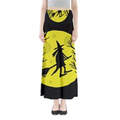 Halloween Witch - Yellow Moon Maxi Skirts