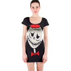 Halloween Monster Short Sleeve Bodycon Dress