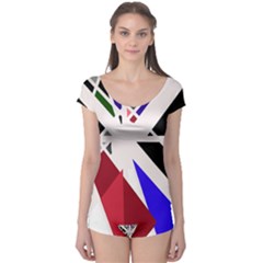 Decorative flag design Boyleg Leotard 