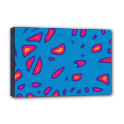 Blue And Red Neon Deluxe Canvas 18  X 12  