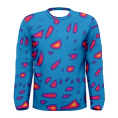 Blue And Red Neon Men s Long Sleeve Tee