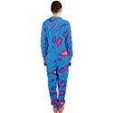 Blue and red neon Hooded Jumpsuit (Ladies)  View2