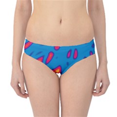 Blue And Red Neon Hipster Bikini Bottoms by Valentinaart