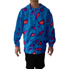 Blue And Red Neon Hooded Wind Breaker (kids)