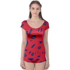 Red Neon Boyleg Leotard 